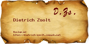 Dietrich Zsolt névjegykártya
